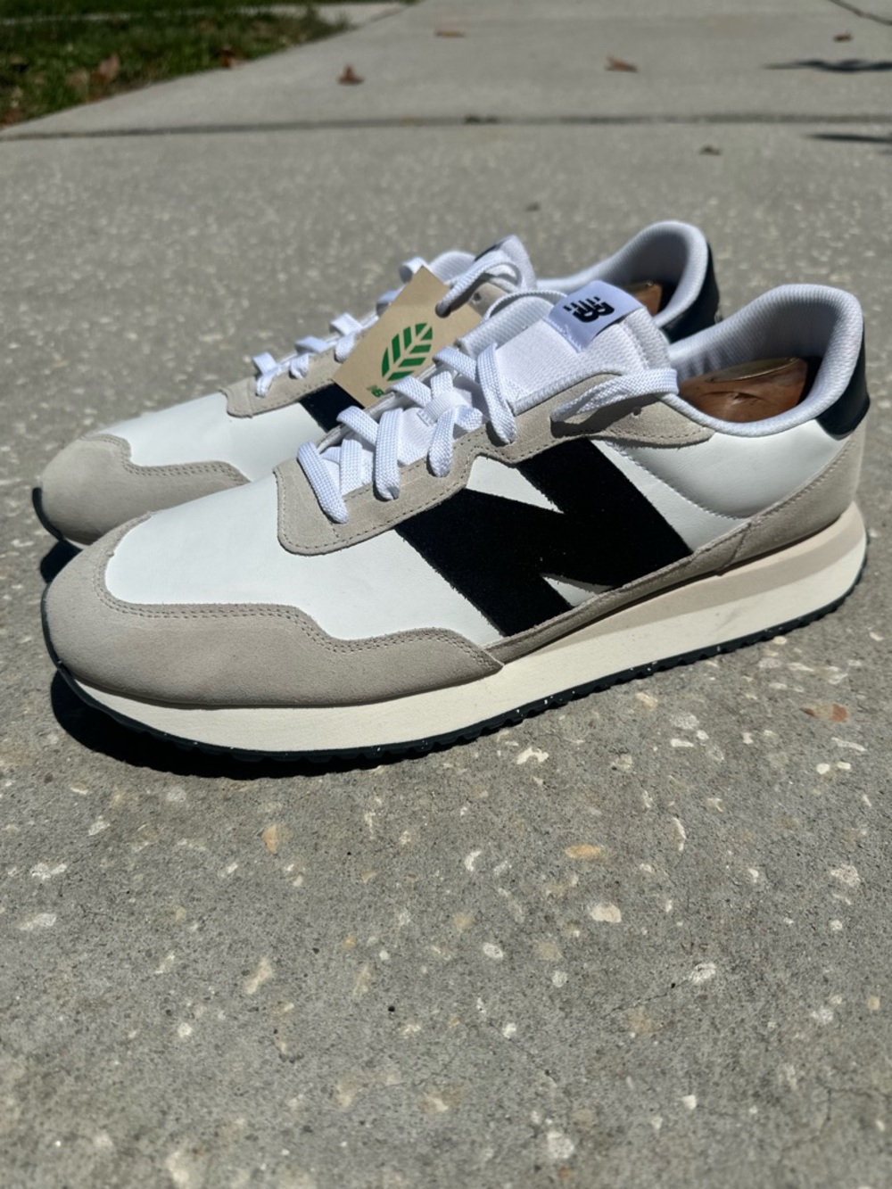 New Balance 237 Shoes Mens 17 White Black Retro MS237WB